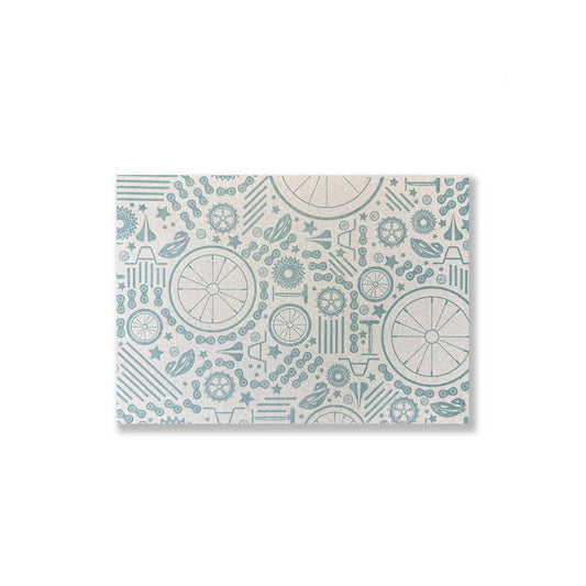 Cycling Pattern 5"x7" Letterpress Print