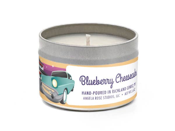 Blueberry Cheesecake 100% Soy Travel Tin Candle  - Wisconsin Supper Club Collection