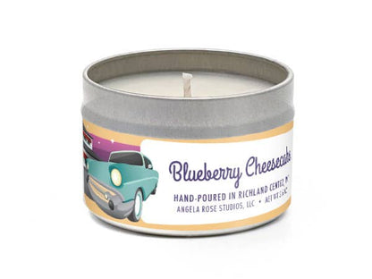 Blueberry Cheesecake 100% Soy Travel Tin Candle  - Wisconsin Supper Club Collection