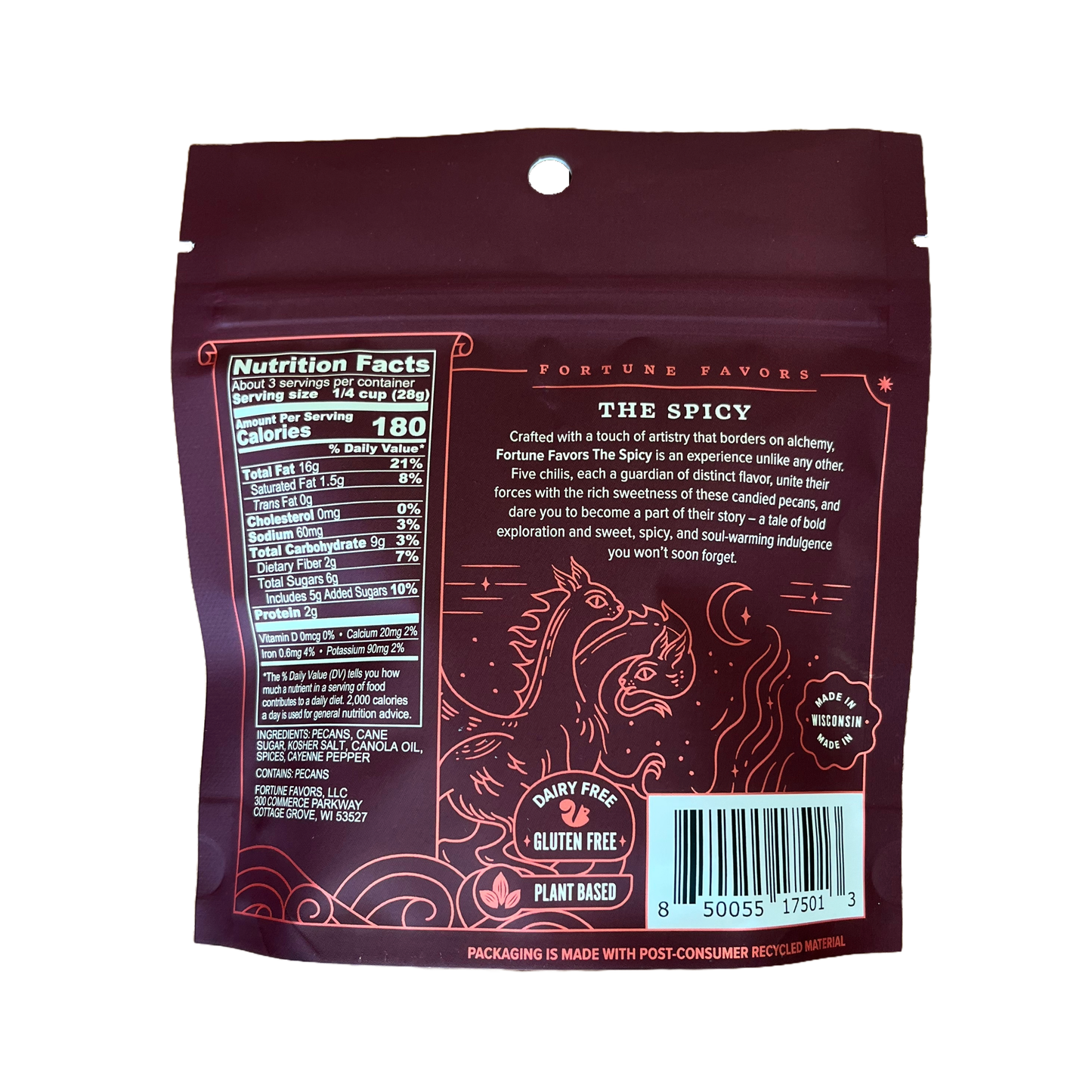 3.25 oz Fortune Favors The Spicy Candied Pecans