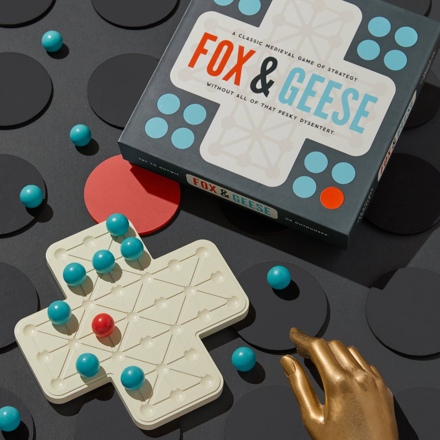 Fox & Geese Strategy Board Game