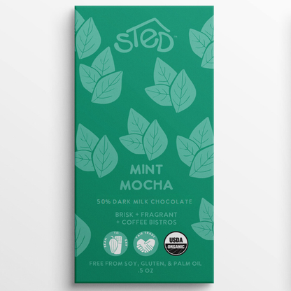 Sted Chocolate Mini Snack Size Bar: Mint Mocha