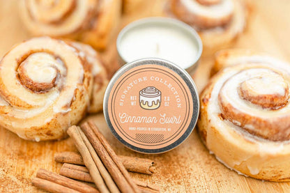 Cinnamon Swirl 100% Soy Travel Tin Candle
