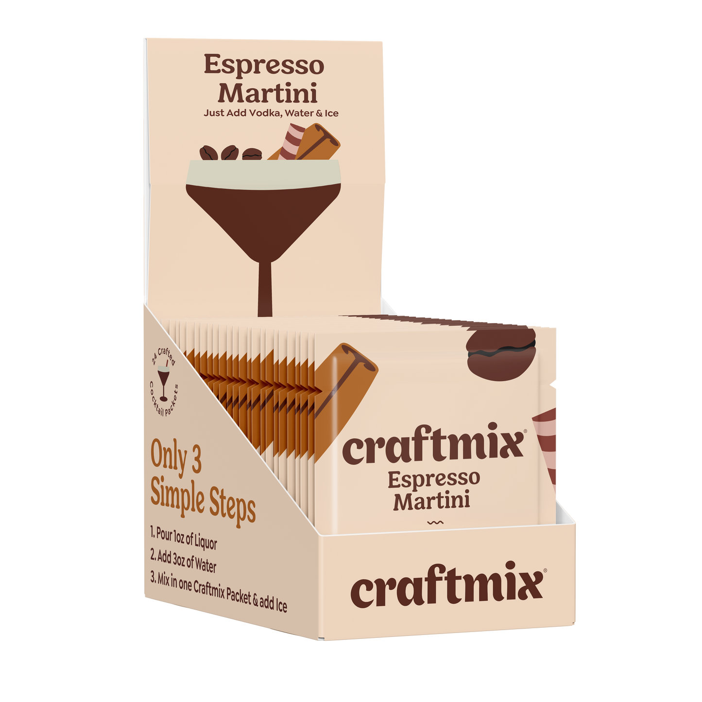 Espresso Martini Cocktail / Mocktail Mixer - 24ct Caddy