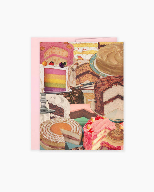 "It's My Party" Vintage Cake Collage Birthday Greeting Card