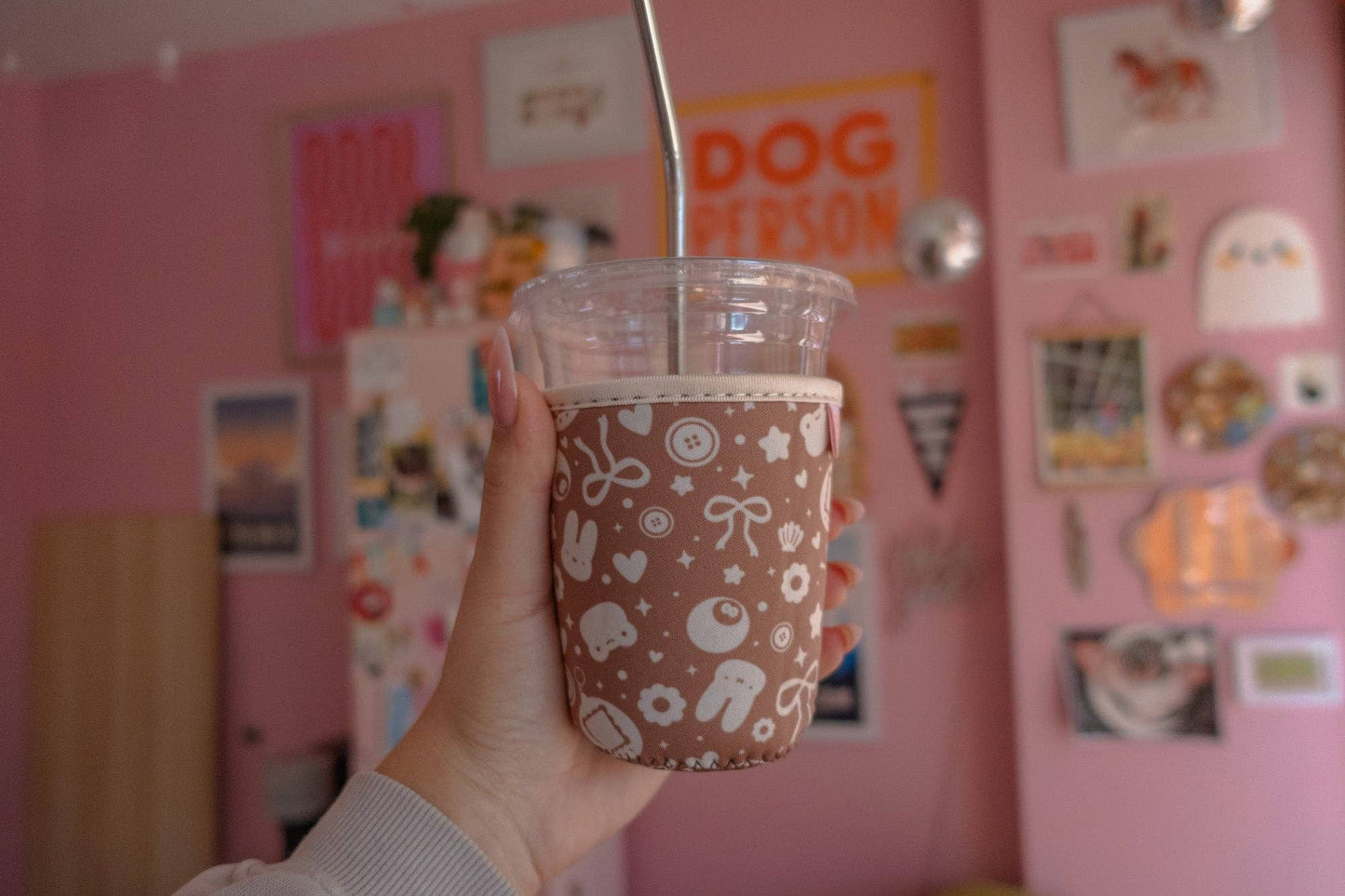 "Trinket Lover" Brown Coffee Sleeve