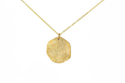 Sun and Moon Reversible Porcelain and Gold Luster Necklace by Jenna Vanden Brink
