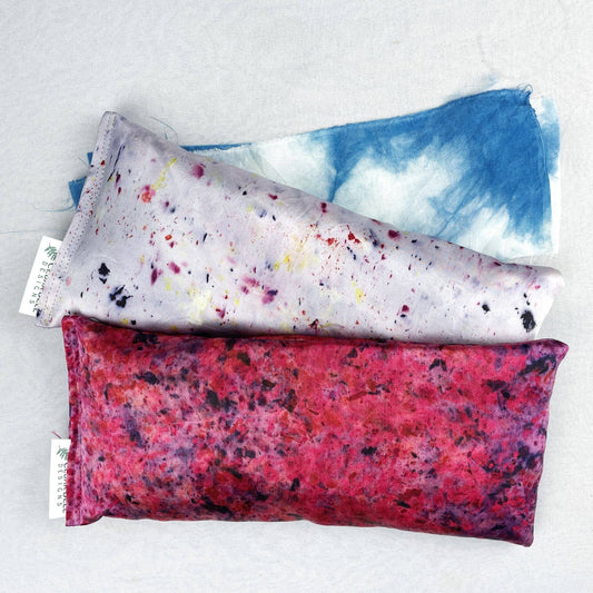 Naturally Dyed Silk Eye Pillow with Organic Filling