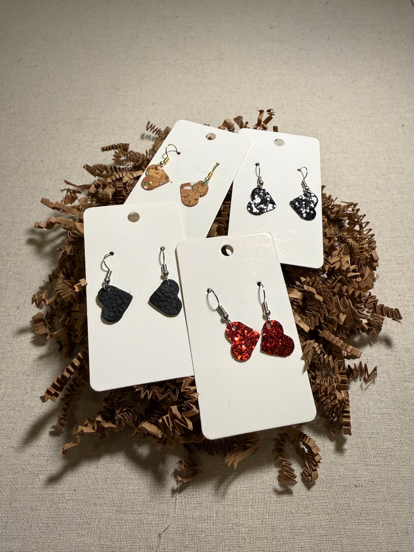 Lightweight Heart Earrings - Many Colors To Choose From