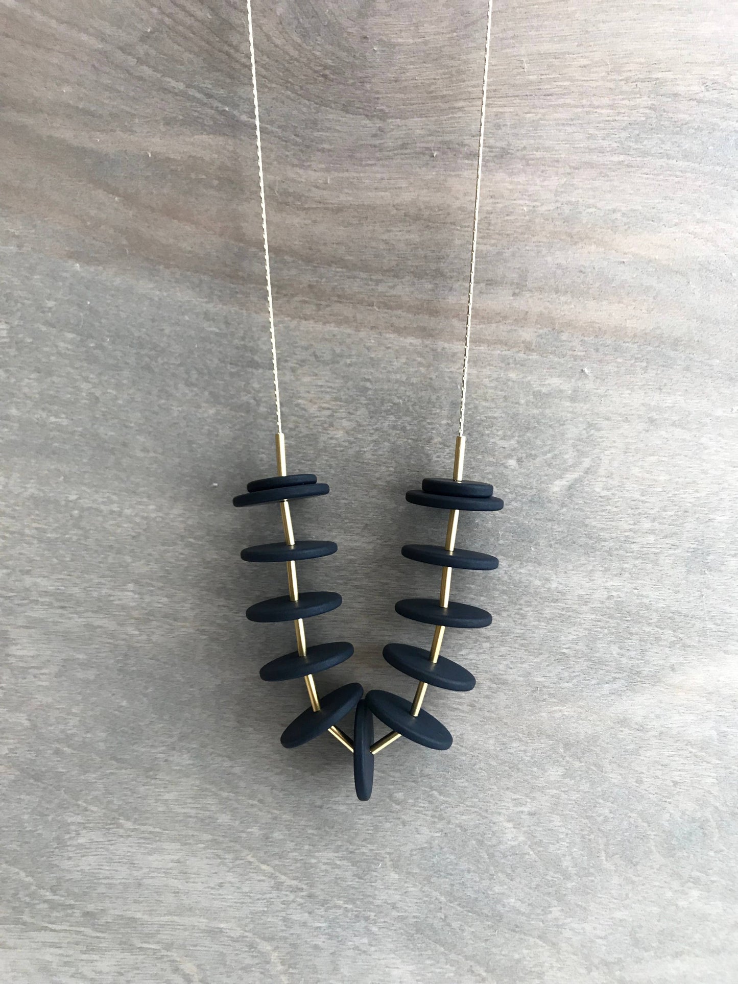 Modern Resin Disc Necklace By Trecy Bleich