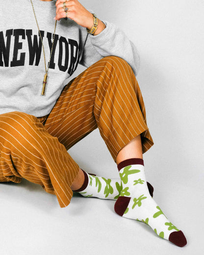 Flower Knit Ankle Sock by Hannah Packer (Women's sizing)