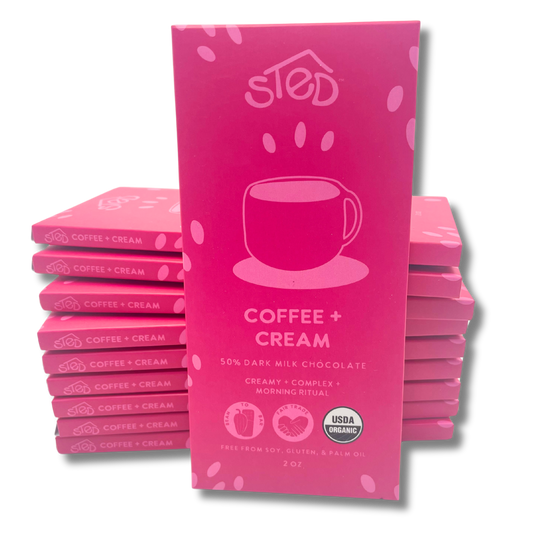 Sted Chocolate Full Size Bar: Coffee + Cream
