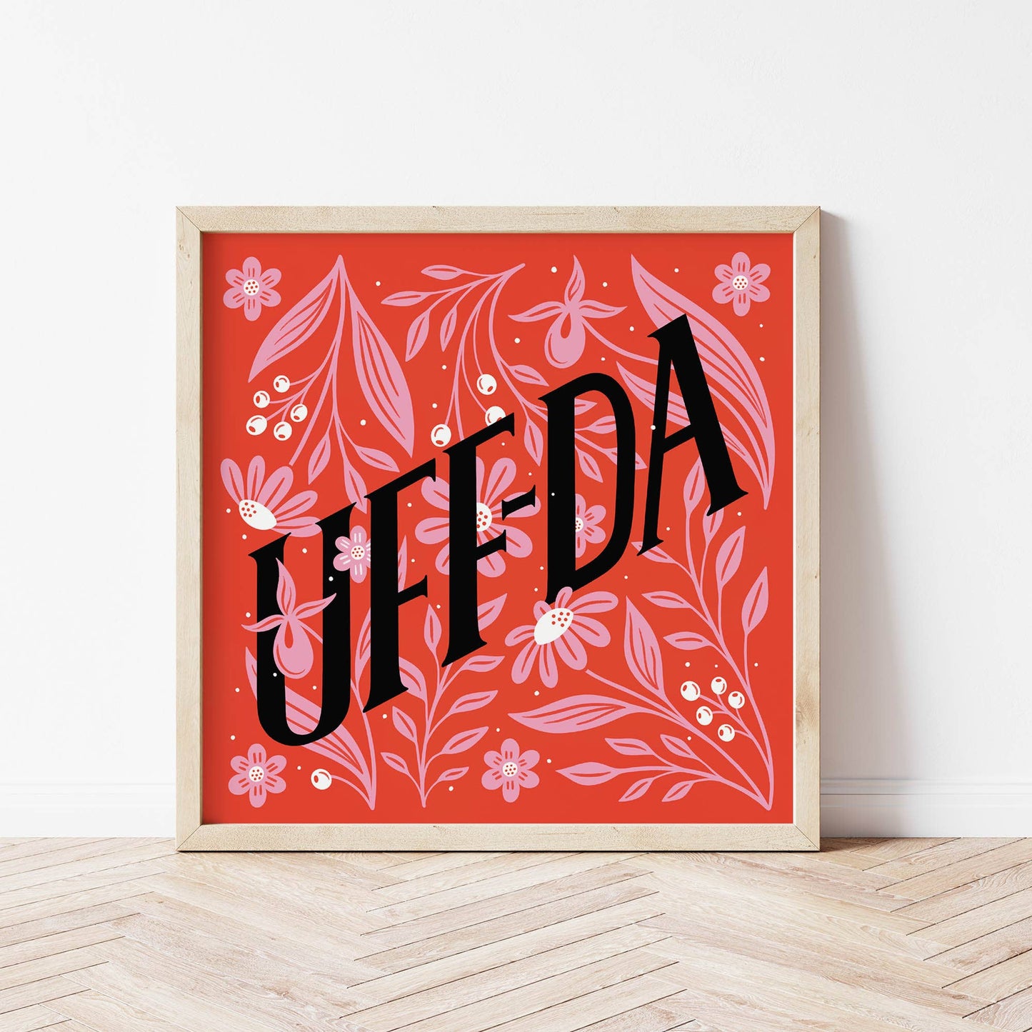 "Uff Da" Norwegian Syttende Mai 10"x10" Folk Print