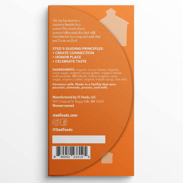 Sted Chocolate Mini Snack Size Bar: Caramel Crack