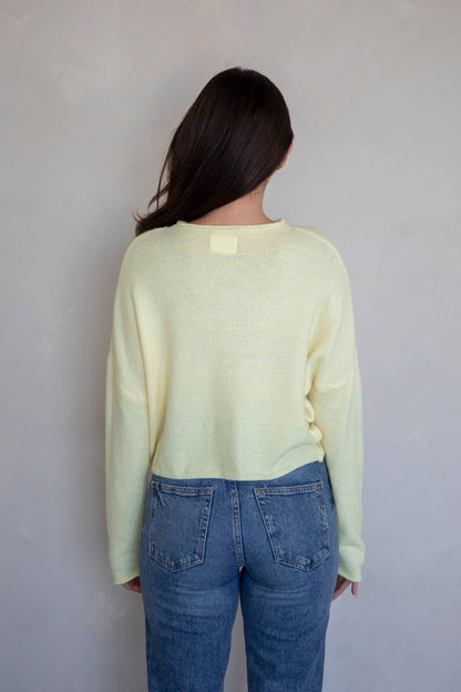 Lightweight Cozy Piper Cardigan by Things Between - Butter Yellow