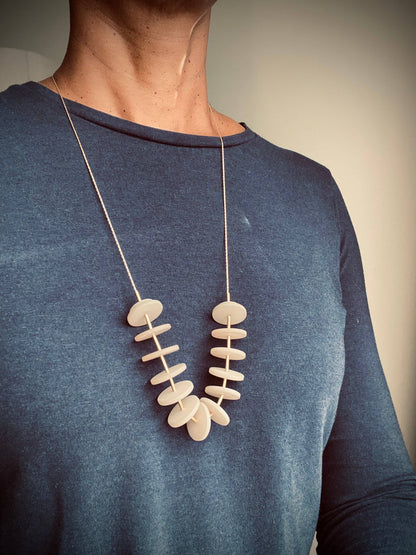 Modern Resin Disc Necklace By Trecy Bleich