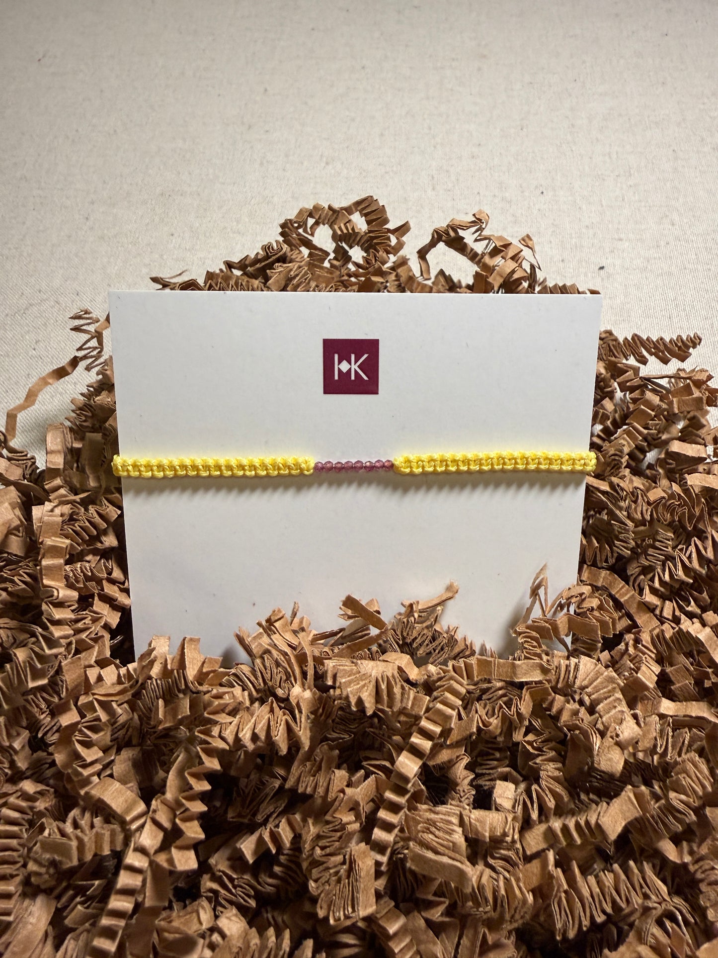 Hand-knotted Bracelet with Beads by Hadeel