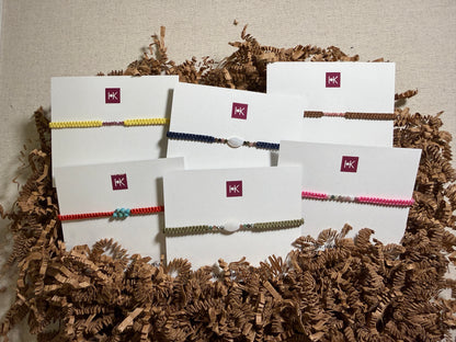 Hand-knotted Bracelet with Beads by Hadeel