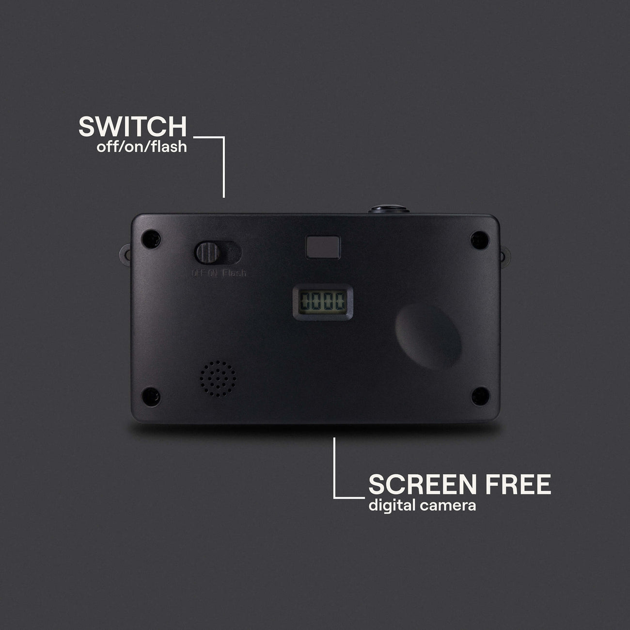 Camp Snap Screen-Free Digital Camera - Stealth Black