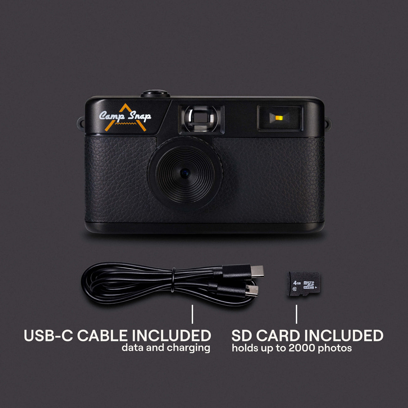 Camp Snap Screen-Free Digital Camera - Stealth Black