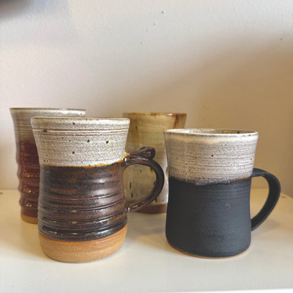 Hand-Thrown Two-Tone Ceramic Mugs - Four Colorways - Made in Stoughton!
