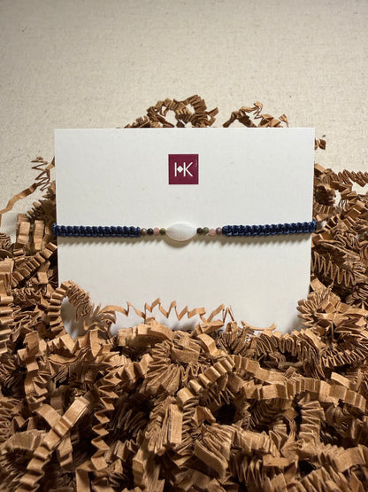 Hand-knotted Bracelet with Beads by Hadeel