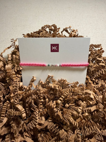 Hand-knotted Bracelet with Beads by Hadeel