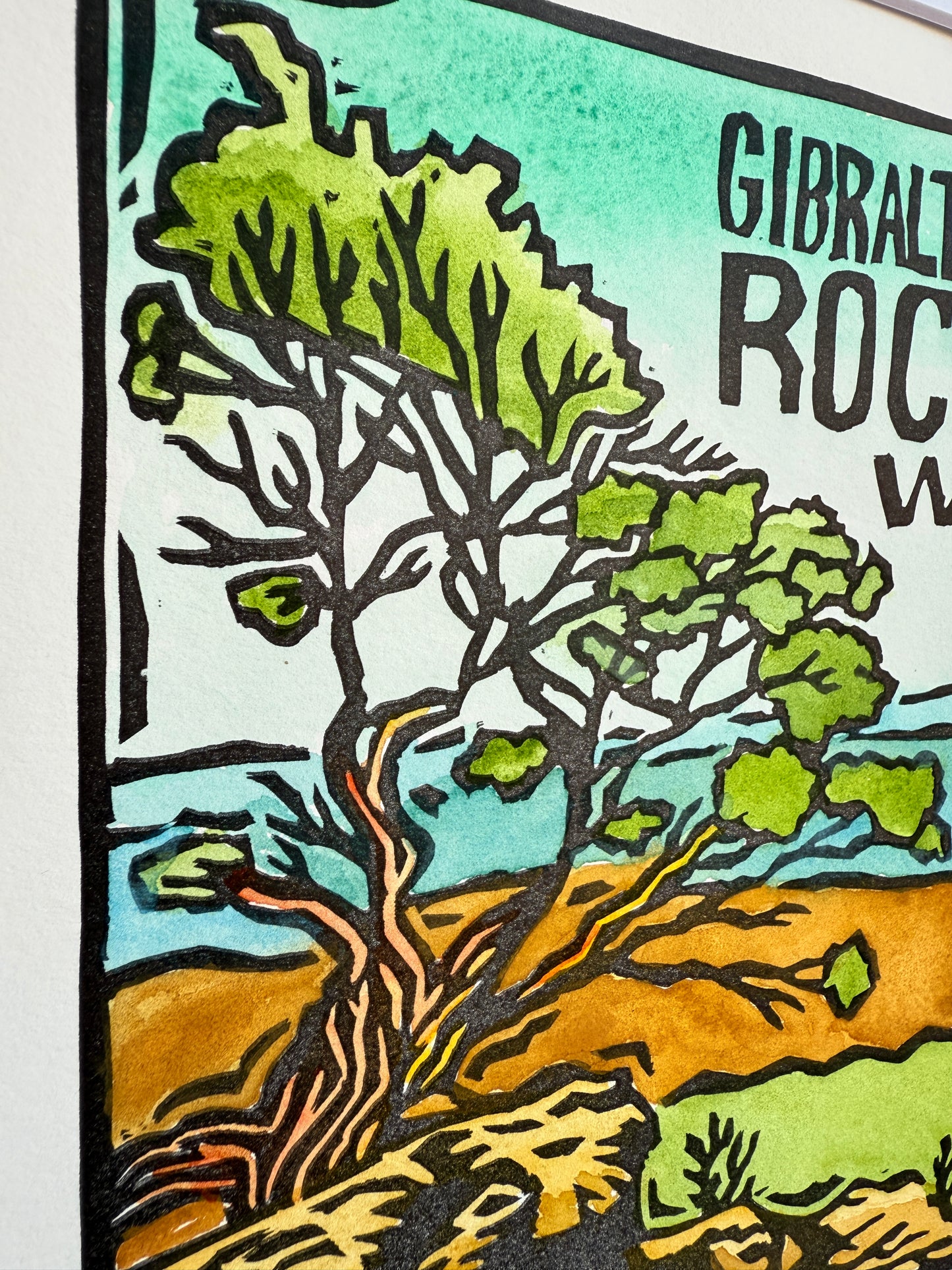 "Lone Oak" Letterpress Print by Stoughton Artist Gary Karl Nauman