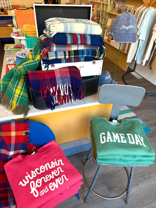 Vintage Wool Plaid Stadium / Throw Blankets - Choose Your Favorite Colorway