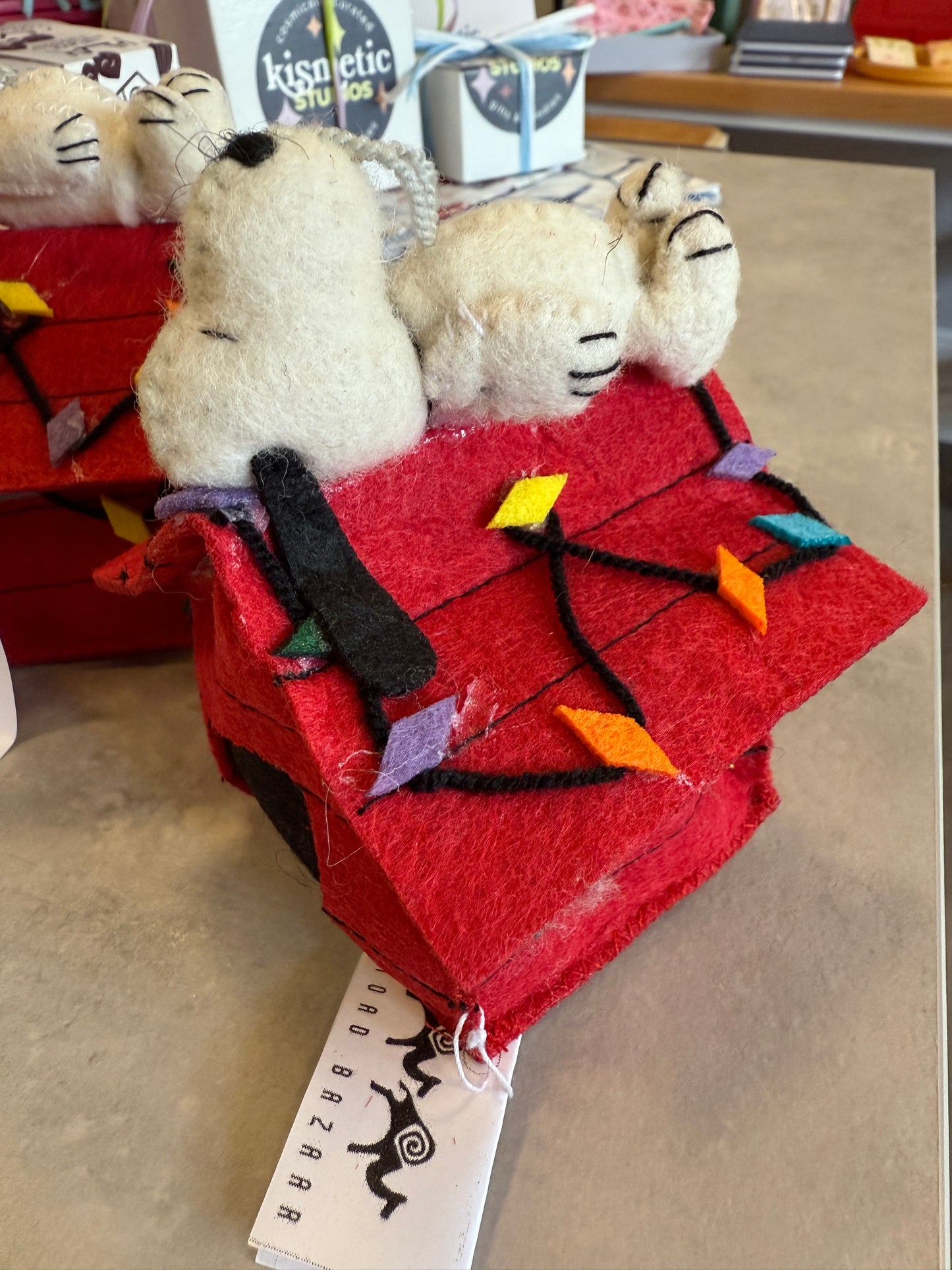 Snoopy Doghouse Felt Christmas Ornament -- Seconds Sale