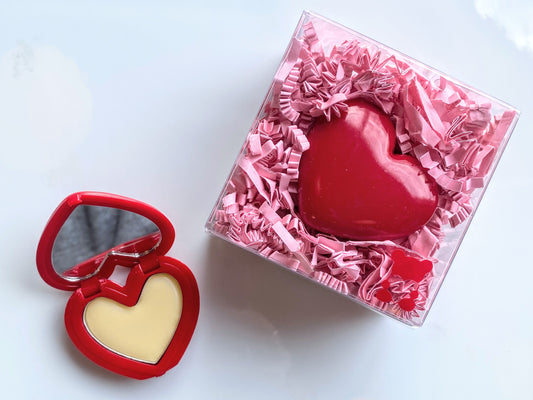Heart-Shaped Solid Perfume Compact - Choose Your Favorite Scent