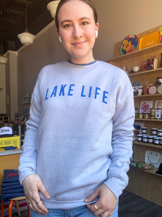 "Lake Life" Super Soft Sponge Fleece Crewneck Sweatshirt