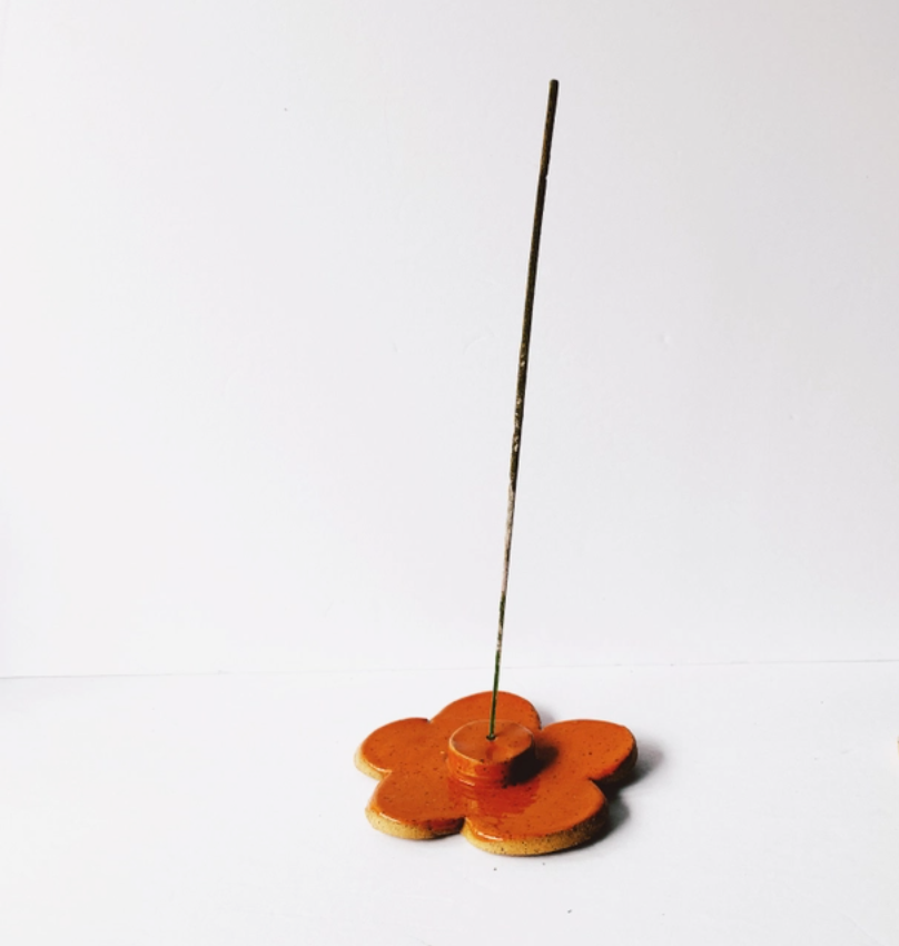 Daisy Incense Holder in Orange