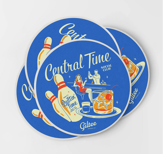 Central Time Bowling Coasters - 4 pack