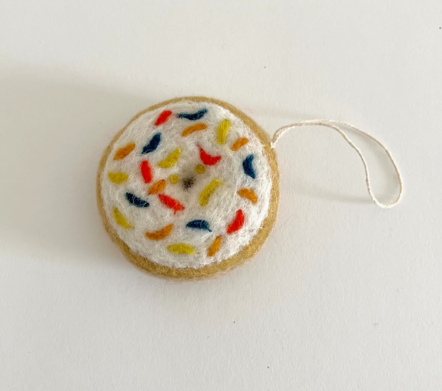 Hand-Felted Donut Ornaments - Choose Your Favorite!