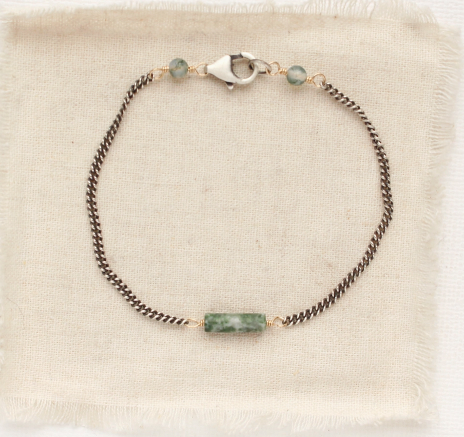 Sydney Bracelet - Moss Agate