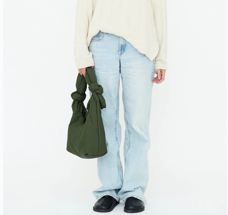 Puffy Shoulder Bag in Green