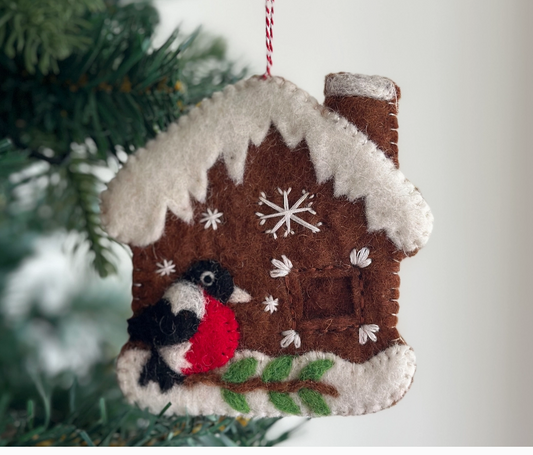 Felt Gingerbread House Ornament