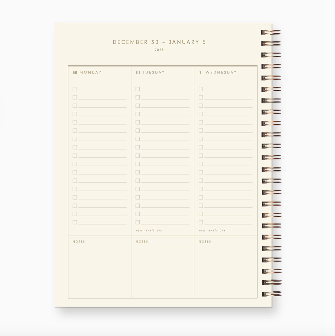 2025 Retro Weekly Planner