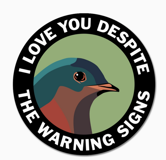 Warning Signs Vinyl Sticker