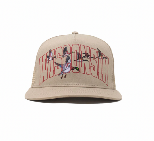 Wisconsin Design Team Duck Trucker Hat - Khaki