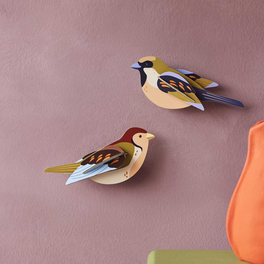 Pair of Sparrows DIY 3D Wall Art
