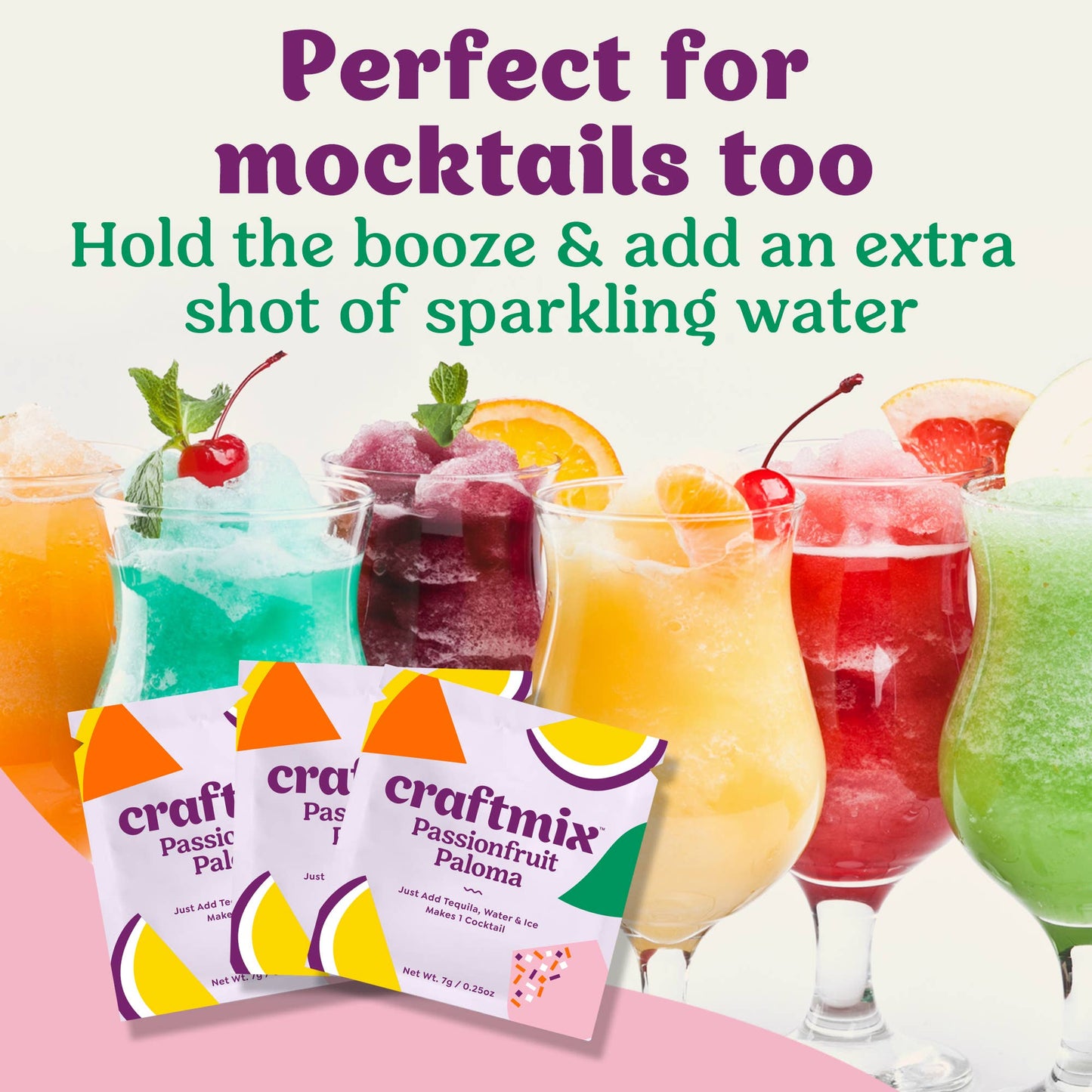 Passionfruit Paloma Single-Serving Cocktail or Mocktail Mixer
