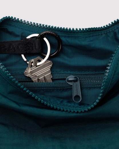 BAGGU Small Nylon Crescent Bag in Deep Sea