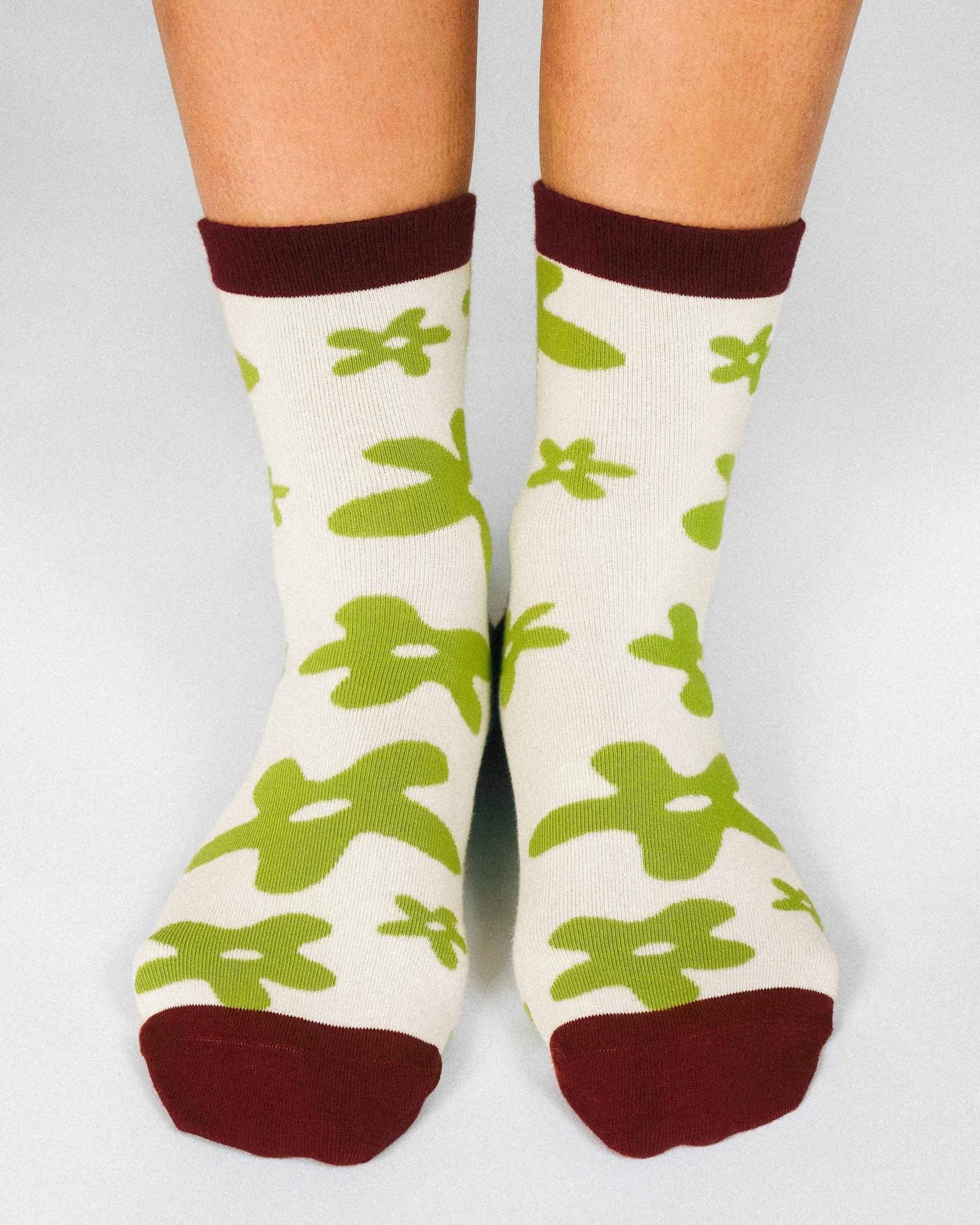 Flower Knit Ankle Sock by Hannah Packer (Women's sizing)