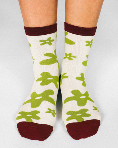 Flower Knit Ankle Sock by Hannah Packer (Women's sizing)