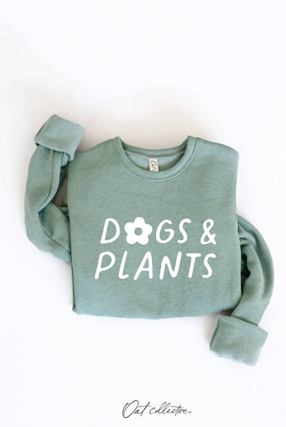 "Dogs & Plants" Super Soft Sponge Fleece Crewneck Sweatshirt