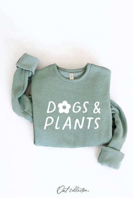 "Dogs & Plants" Super Soft Sponge Fleece Crewneck Sweatshirt