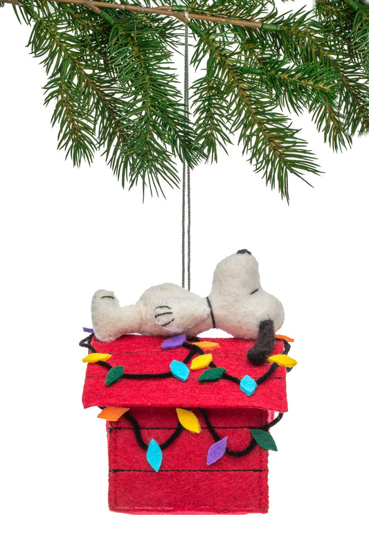 Snoopy Doghouse Felt Christmas Ornament -- Seconds Sale