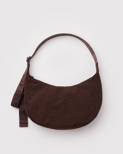 BAGGU Medium Nylon Crescent Bag in Coffee